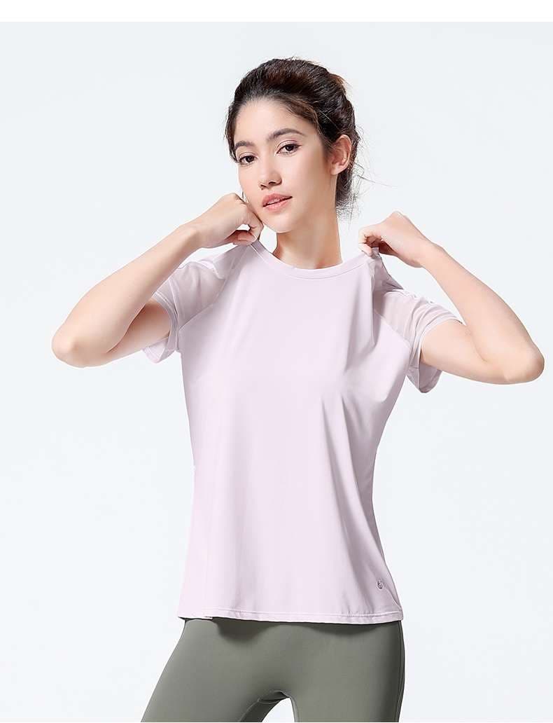 ヨガウェア 通気性抜群ヨガTシャツ