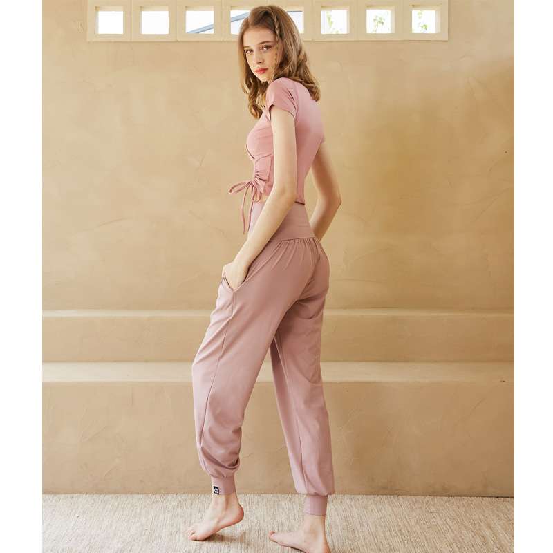 ヨガウェア エレガントラップクロップトップ