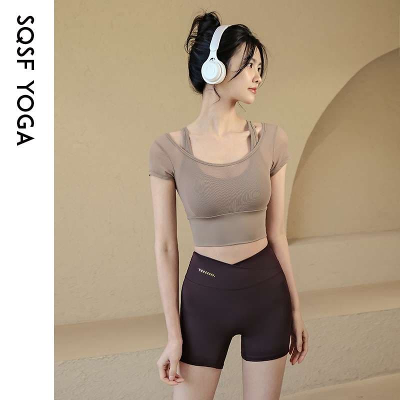 ヨガウェア スタイリッシュ2ピースヨガセット
