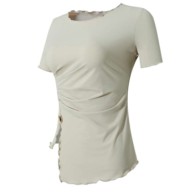 ヨガウェア エレガントフリルヨガトップス