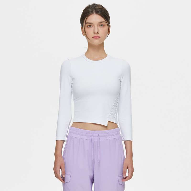ヨガウェア スタイリッシュヨガクロップドトップス