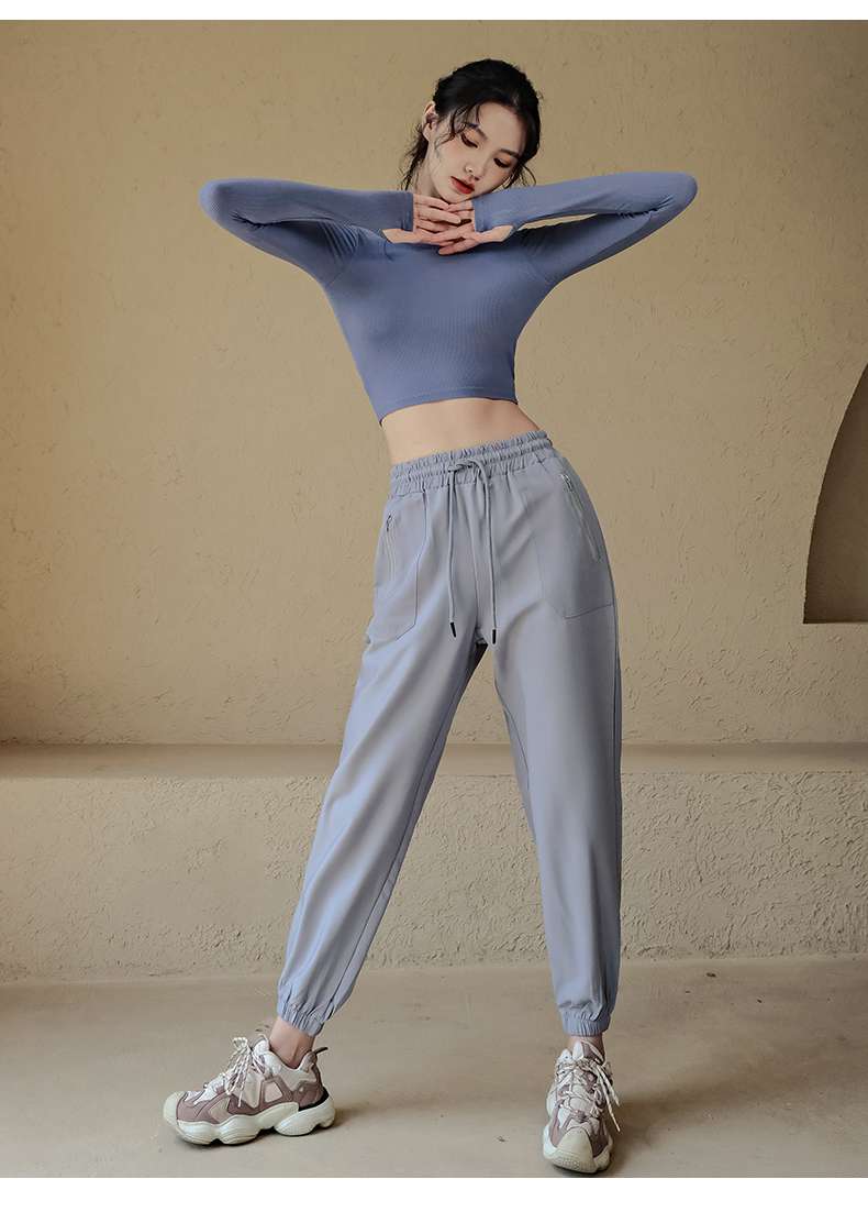 ヨガウェア クロスバック ロングスリーブ ヨガトップス