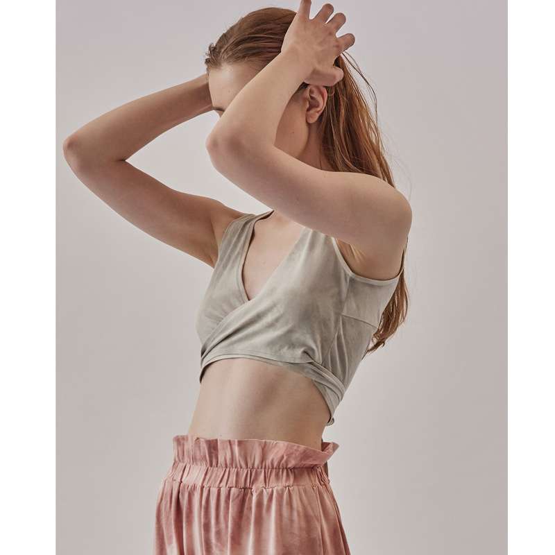 ヨガウェア エアリータイダイクロップトップ