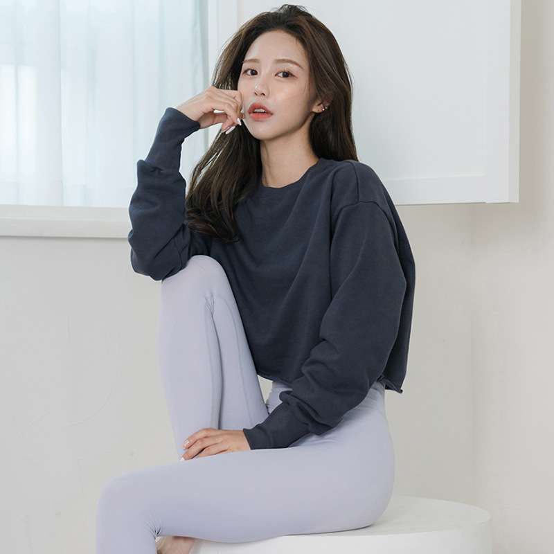 ヨガウェア リラックスクロップドスウェット