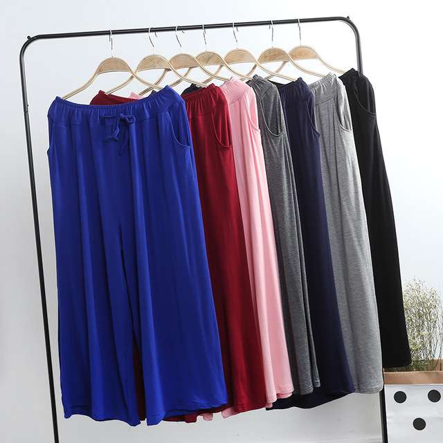 ヨガウェア リラックスワイドクロップドヨガパンツ