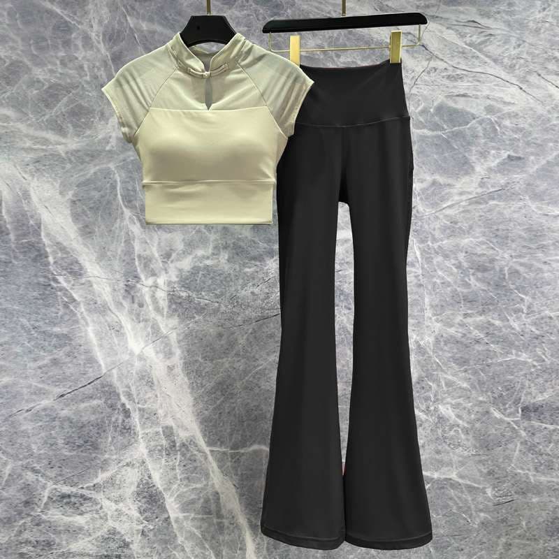 ヨガウェア エレガントモダン ヨガツーピースセット