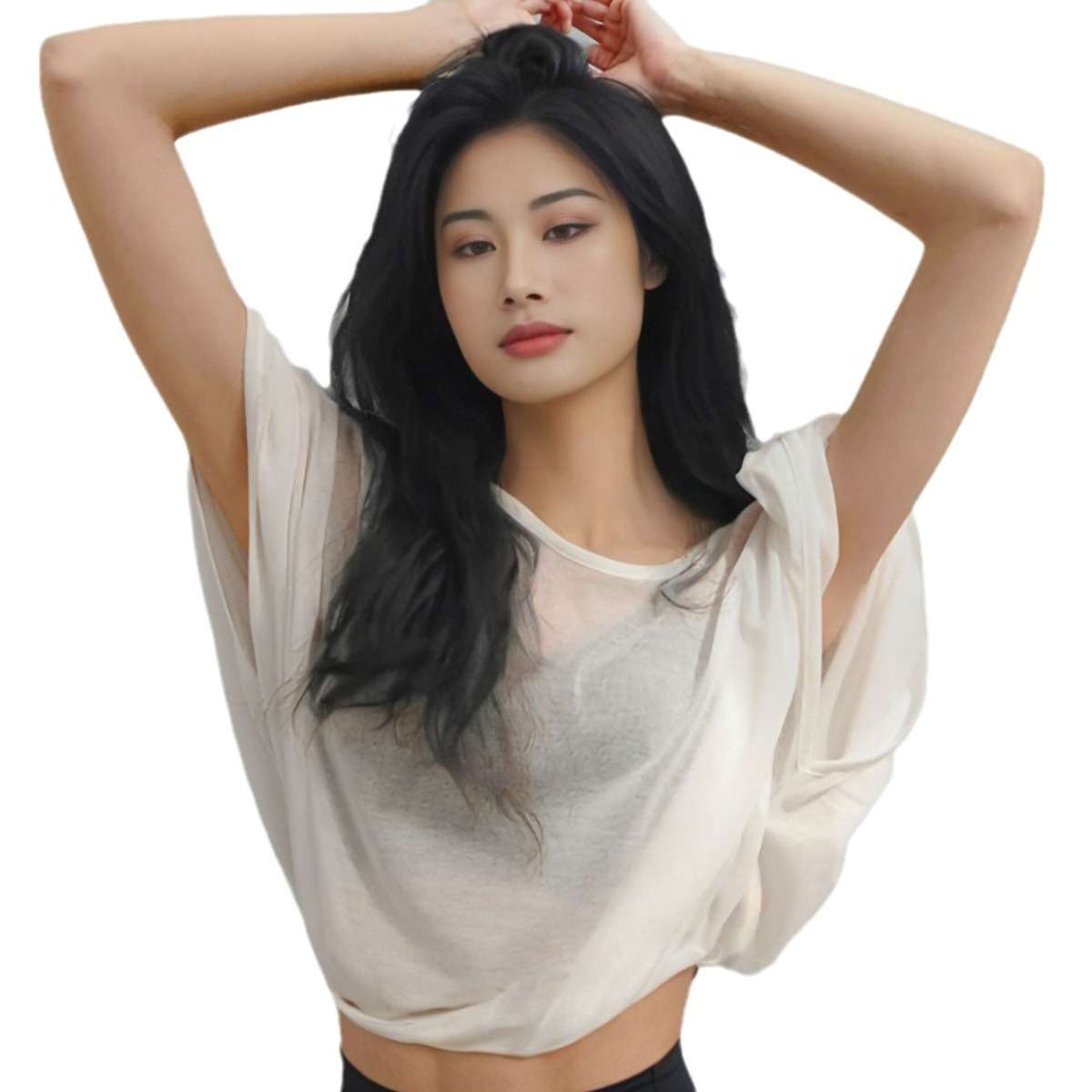 ヨガウェア ゆったりドレープヨガトップス