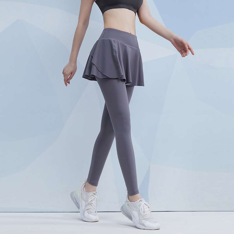 ヨガウェア スカート付きヨガレギンス