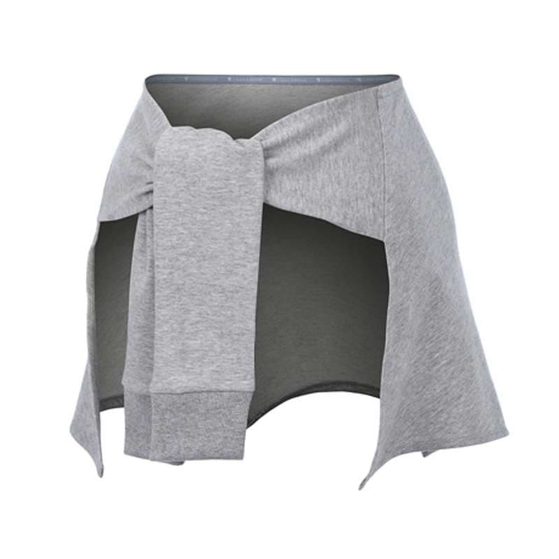 ヨガウェア ウエストタイ付きツートーンヨガレギンス