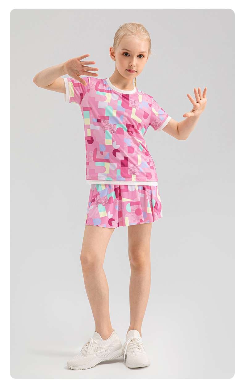 ヨガウェア 夏色タイダイ柄ガールズセットアップ